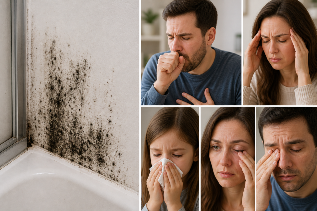 Health risks of mold exposure in California home with family